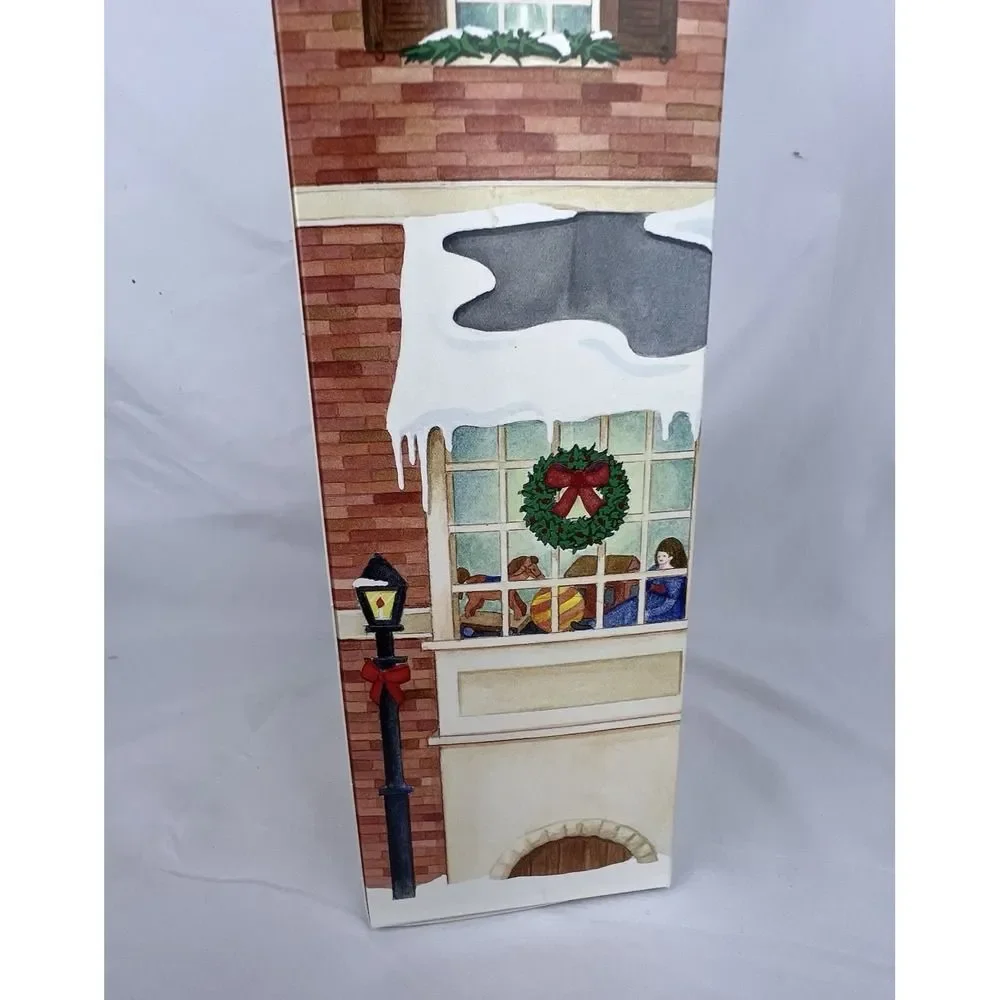 Vtg BYERS CHOICE Caroler Double Christmas Village Storage Display Box Toy Shop